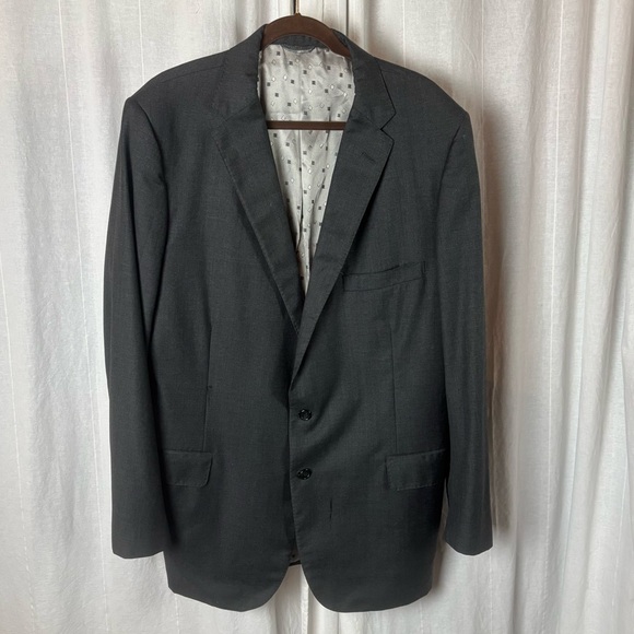 Holland & Sherry Blazer Sports Coat Bespoke Men’s 50R Gray Wool (?) Blend - Picture 1 of 7